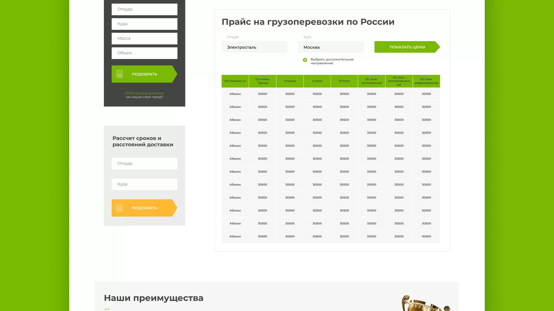 Разработка логотипа и сайта компании «Инком-Логистика» в Острогожске