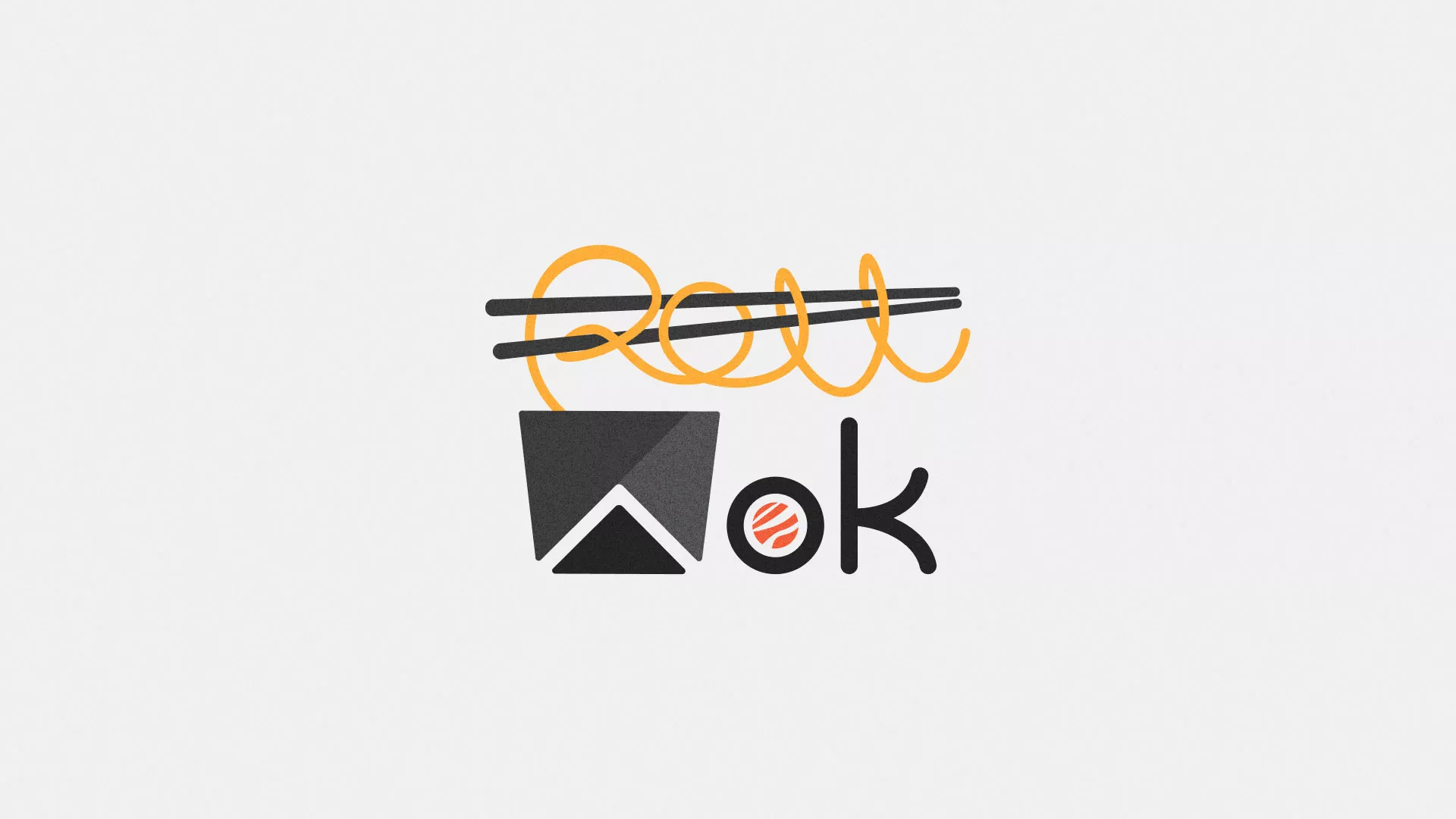 Разработка логотипа суши-бара «Roll Wok Club» в Острогожске